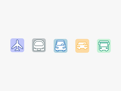 City Transport Icons bus city transport icon metro minibus plane public transport taxi