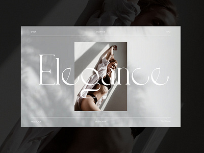 Unwear Elegance Page elegant estetic figma minimalism typogaphy ui unwear web webdesign website