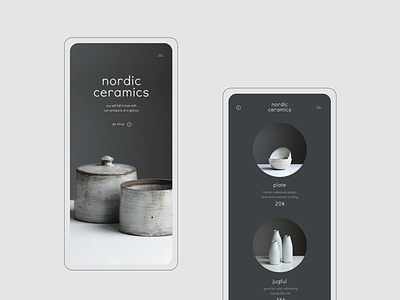 App for Nordic Ceramics ceramics design elegant estetic figma minimalism shop style typogaphy ui ux web webdesign website