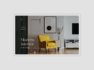 Website for interior designer design elegant estetic figma interior minimalism style typogaphy ui web webdesign