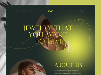 Eve Jewelry design elegant estetic jewelry logo minimalism style web webdesign