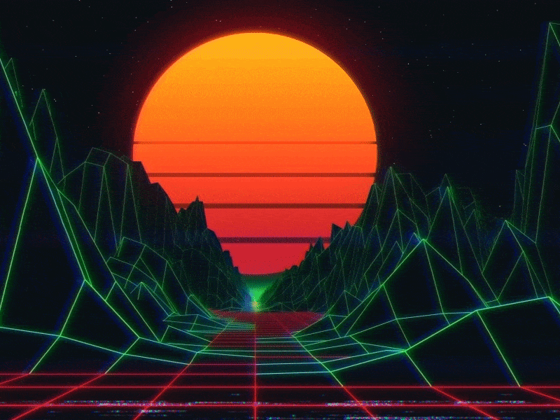 Synthwave Repeat 2020 2danimation aep after effects animated gif animation best c4d creative dribbble dribbbleshot gif motion graphics neon popular recent redsun shots trending