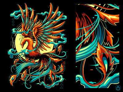 Phoenix animal apparel bird illustration illustrator mythological phoenix t shirt t shirt design t shirtdesign vector vectorart