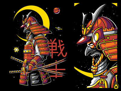Warrior apparel illustration japan japanese katana merchandise ronin samurai t shirt t shirt design t shirtdesign tee tshirt vector vectorart warrior