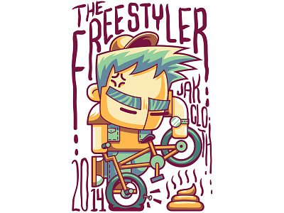 Freestyler anggatantama bicylce bmx commission freestyler graphicdesign illustration jakcloth t shirt t shirtdesign urban vector