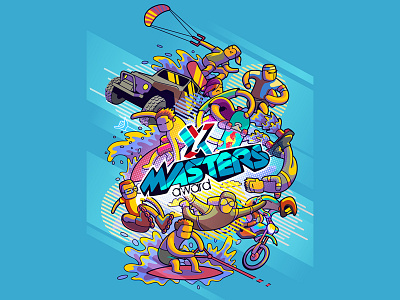 X Master LOGO graphic design illustration italy logo motocross off road roller rugby skateboard sport vector x master