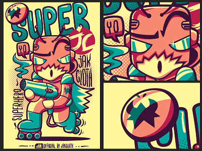 Super Jc child commission graphicdesign illustration jakcloth superhero t shirtdesign tee vector