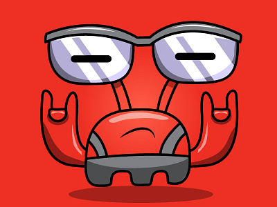 Red Crabby characterdesign commission crab cute freak funny graphicdesign illustration sea vector