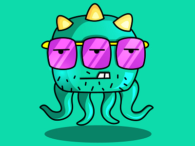 Squidy animal bird commission cute freak funny graphicdesign illustration octopus sea squidy vector