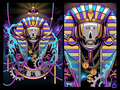 Life After Death crypto cryptoart egypt illustration nft pharaoh t-shirt t-shirtdesign tshirt vector