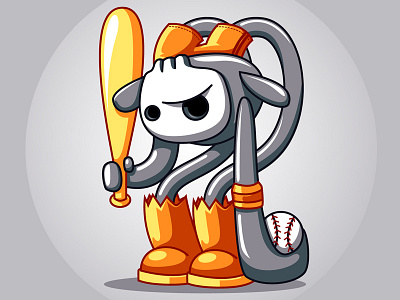 Kwalic! ball baseball characterdesign commission cute freak funny graphicdesign illustration skull vector