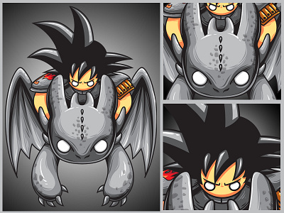 Who is the Dragon trainer? commission dragon dragonball graphicdesign howtotrainyourdragon illustration songoku t shirtdesign tee toothless vector