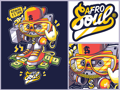 Hip - Hop Time! afrosoul cassette commission graphicdesign hip hop illustration money music t shirtdesign tee urban vector