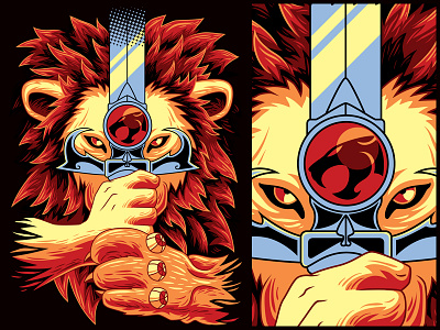 Thundercats commission graphicdesign illustration lion lion o marvelcomic sword t shirtdesign tee thundercats tiger vector