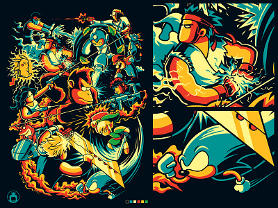 90'S Game 90s commission game graphicdesign illustration peterpan pokemon sonic supermario vector