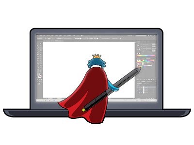 Ready For Work adobe adobeillustrator bluboo character design draw illustration netbook notebook vector wacom