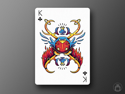King of Clubs Playing Arts adobeillustrator anggatantama crown design graphic graphicdesign illustration illustrator king playingarts playingcard vector