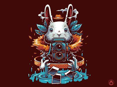 Rabbit animal apparel artwork bunny clothing illustration photo photograph photography t shirt design vector vectorart