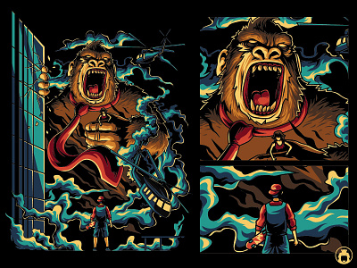 Donkey Kong apparel donkeykong game gaming illustration kingkong mario movie nintendo t shirtdesign vector vectorart