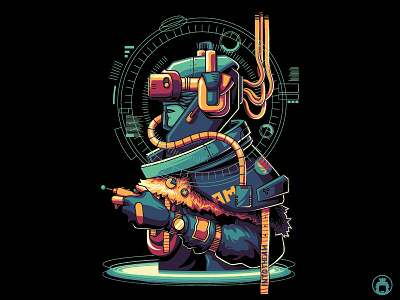 Virtual Reality cyberpunk drawing futur futuristic game gamer gaming illustration t shirt design vector vectorart vr