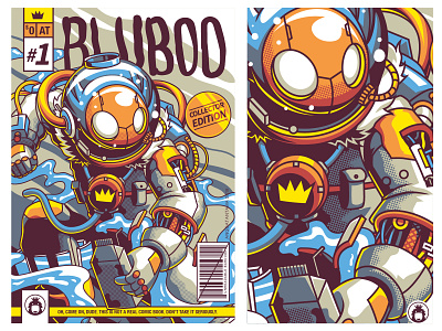 Bluboo Comic Cover art astronaut character comic cover illustration vector vibrant visual