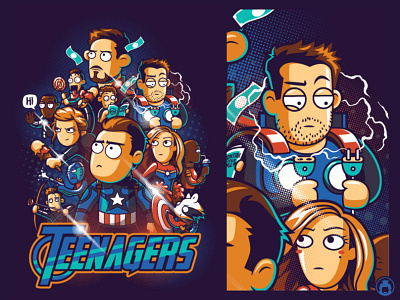 funny avengers cartoon wallpaper