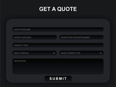 GET a Quote Design for Website