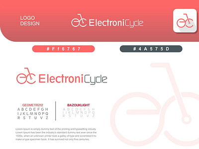 ElecetroniCycle / minimal Logo Design just for concept brand design brand identity branding design flat graphic design logo minimal typography vector