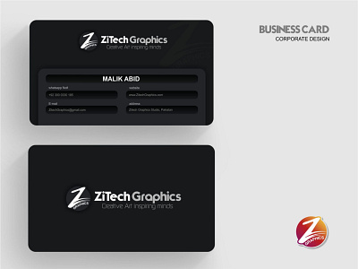 ZitechGraphics | Business Card brand design branding business card business card design business card template design flat graphic design identity design illustration minimal typography