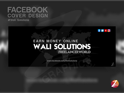 Wali Solutions | Facebook cover design banner design brand design brand identity creative design facebook banner facebook cover graphic design illustration minimal simple design typography ui