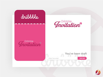 dribbble invitation | Drop email brand design flat graphic design illustration minimal typography ui