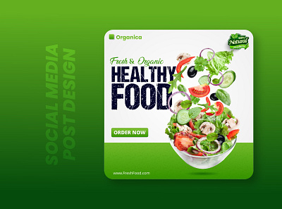 Healthy Food | Social Media Post Design | ZitechGraphics brand design branding design flat graphic design illustration logo minimal typography ui