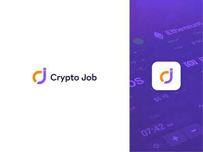 Crypto Job (Blockchain) CJ Logo design | Brand identity design