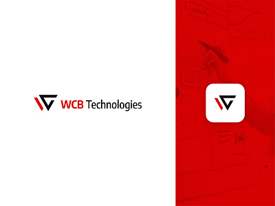 WCB Abstract Logomark design (WCB Technologies) | Brand identity