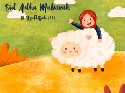 Eid Adha Mubarak childrenbooks childrenillustration eidadha eidmubarak illustrator peocreate