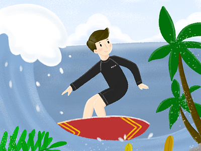 SURFING artworks childreenbook illustration illustrator medibangpaint surfing