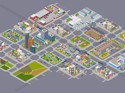 VILLE e learning illustration isometric vector