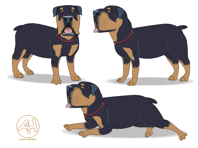 chien animé animated gif cartoon character illustration vector