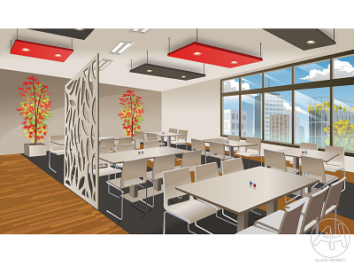 decor restaurant e learning illustration vector