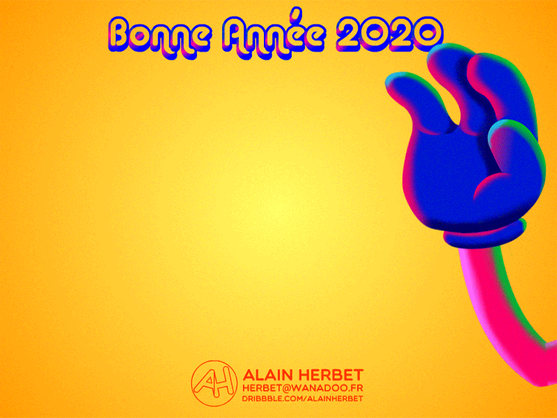 BoNnE aNnÉe 2020 animated gif childrens illustration humour illustration mascot character