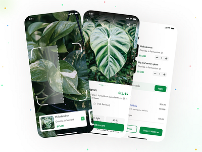 Plant App UI Kit app clean design gardening minimal mobile app plant app ui ui ux ux