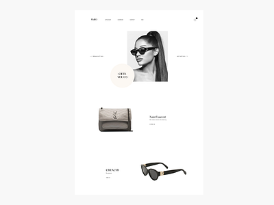 Boutique - "Gifts" page boutique interface landingpage minimal shop ui website
