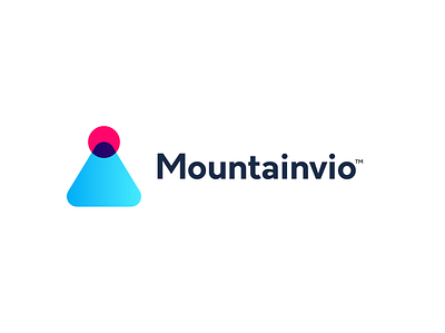 Mountainvio branding design icon logo minimal typography vector