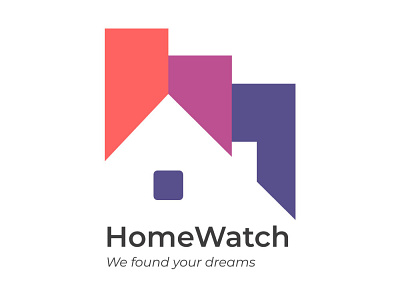 Homewatch logo branding design flat illustration logo minimal type vector