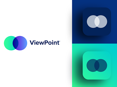 Viewpoint branding design flat icon illustration logo minimal vector