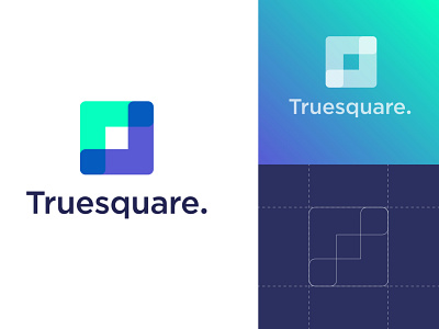 Truesquare branding design flat icon illustration illustrator logo minimal typography vector