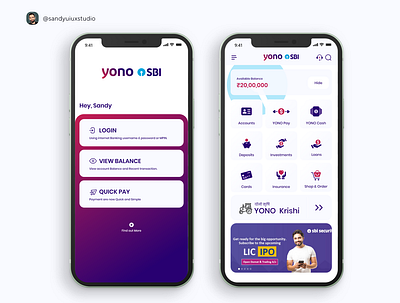 YONO SBI Mobile App- Redesign Concept baking app mobile design redesign concept state bank of india yono sbi mobile app