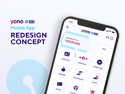 YONO SBI Mobile App- Redesign Concept baking app best ui design redesign concept state bank of india ui design yono sbi mobile app