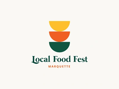 Local Food Fest Logo bowls branding erin waineo food icon l logo local local food logo logo design marquette michigan modern restaurant logo traverse city typogaphy