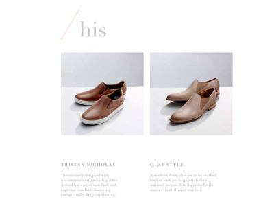 Shoe Detail brochure design erin waineo hush puppies layout print shoes